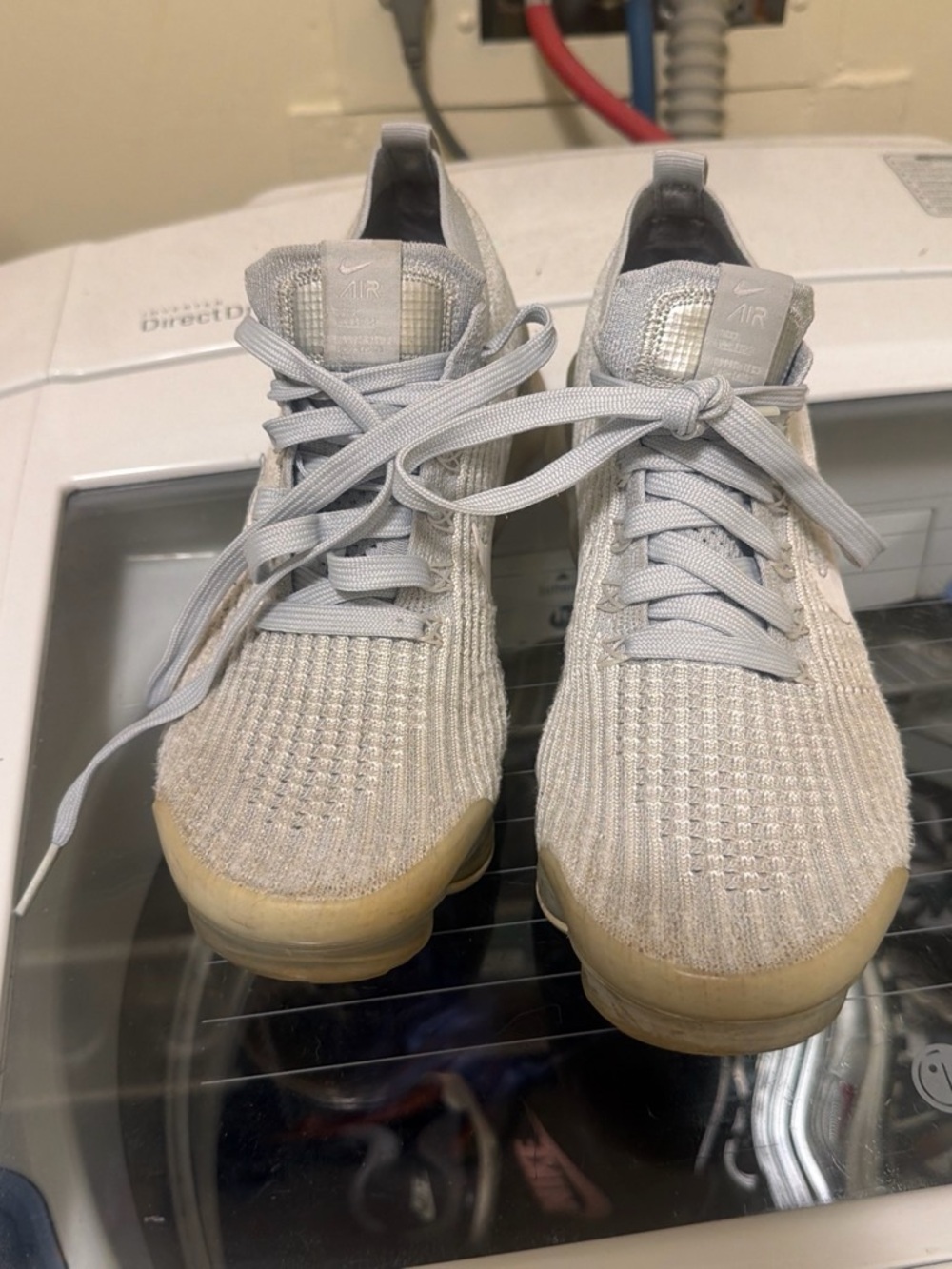 Nike Light Gray Knit Air Sneakers